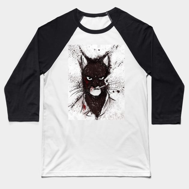 Blacksad Baseball T-Shirt by vonvlad